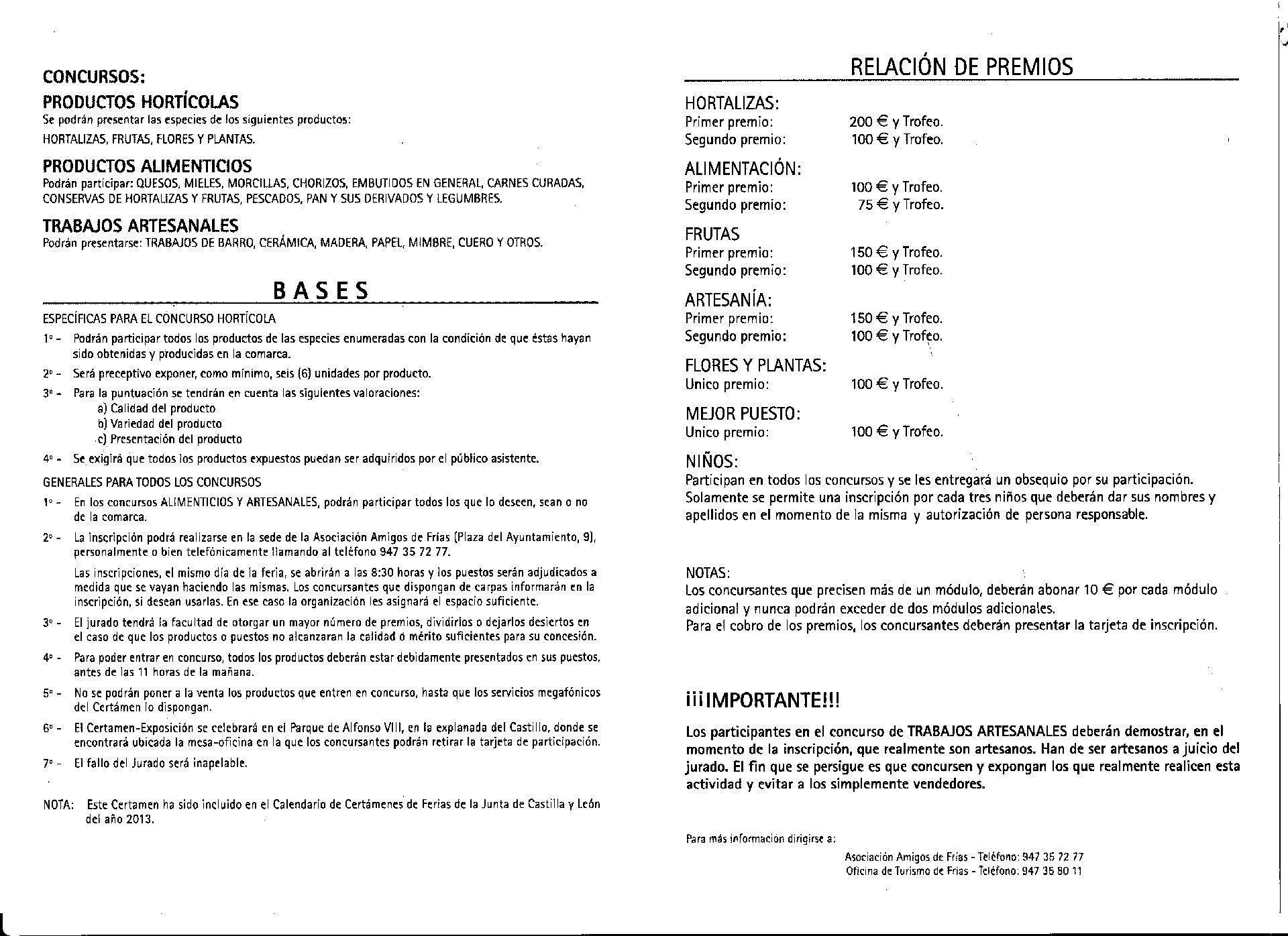 XXXIII CONCURSO Y EXPOSICIÓN HORTÍCOLA Y ARTESANAL