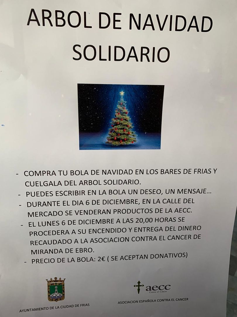 Arbol de Navidad solidario en Frías