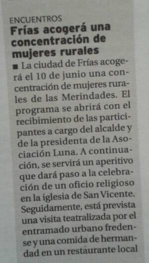 Encuentro de mujeres rurales en Frías