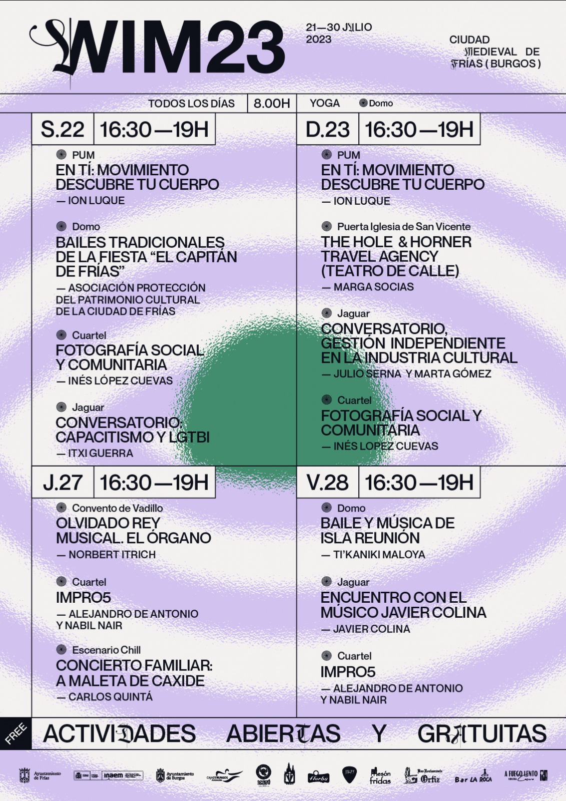 Programa de actividades abiertas y gratuitas WIM 2023