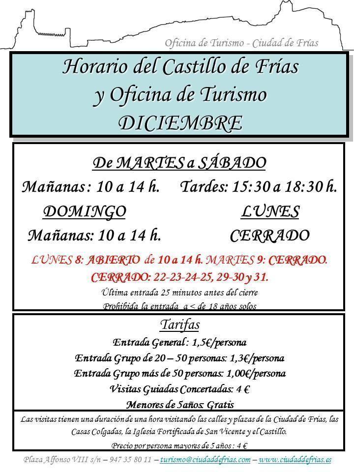 HORARIO NOVIEMBRE y DICIEMBRE 2014
