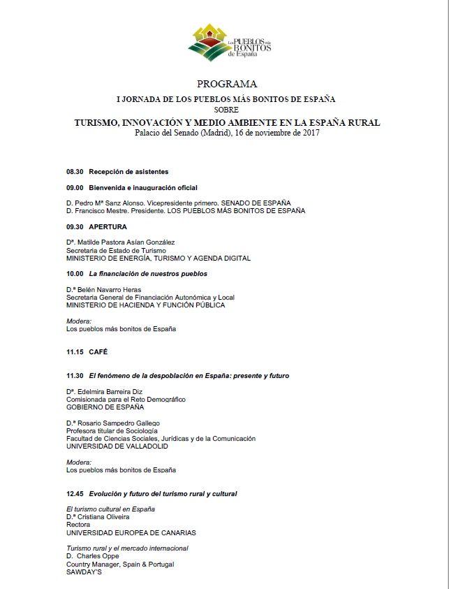I Jornada de los Pueblos más Bonitos de España en el Senado